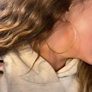 ❌SOLD❌Real gold large hoop earrings
